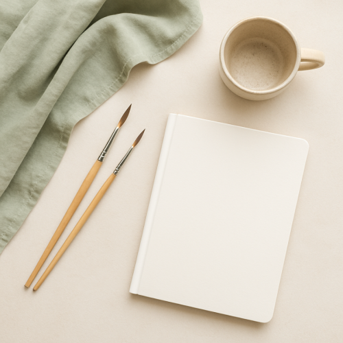 Open notebook with handwritten word ‘Today’ beside a cup of coffee in soft natural light, symbolizing simple daily memory habits for adults over 50.